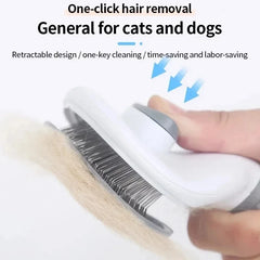 Pet Dog Brush Cat Comb Self Cleaning Pet Hair Remover Brush For Dogs Cats Grooming Tools Pets Dematting Comb Pet Accessories Pet Shop