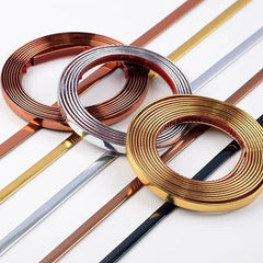 Home Self-adhesive Line PVC Waterproof Edge Banding Strip Gold Tape Ceiling Furniture Tile Wall decor