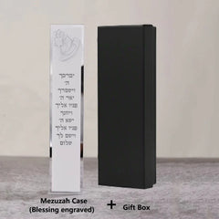 Personalized  Acrylic 3D Cut Jewish Mezuzah with Home Blessing&Name Custom Mezuzah Case Judaica Gift New Home Jewish Gift
