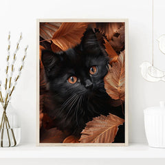 Lazy Playful Cute Afternoon Cat Sleeping Art Oil Painting Poster Canvas Printing Home Homestay Wooden House Wall Decor Painting