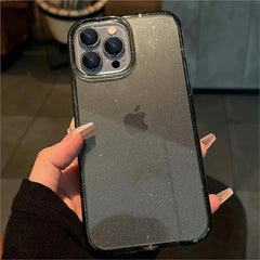 Luxury Bling Glitter Clear Phone Case For iPhone 17 16 15 14 13 12 11 Pro Max X XR XS 7 8 Plus Shockproof Transparent Soft Cover