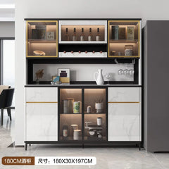 Nordic Glass Kitchen Cabinet Classic Display Decoration Luxury Kitchen Cabinet Storage Modern Szafka Kuchenna Furniture Home Kitchen & Dining Furniture