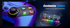 Controller For Playstation 5 PS5/PS5 Pro/Slim/PC,RGB Wireless Gamepad W/Hall Effect Trigger Marco/Turbo Anti-Drift Game Joystick