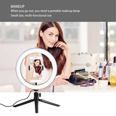 26cm 10 inch Led Ring Selfie Light Dimmable Photography Lighting Kit Usb Charge Lamp With Tripod For Live Video 120 Lamp Beads