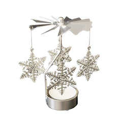 Gold Silver Candlesticks Rotating Romantic Rotation Spinning Carrousel Tea Light Candle Holder Dinner Wedding Bar Party