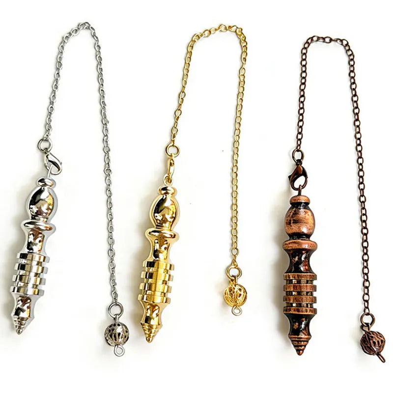Antique Metal Copper isis Pendulum for Divination Dowsing Open whirligig Radiestesia Professional Witch Pendulo Answers X386