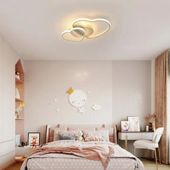 Dimmable LED Ceiling Light,64W Heart Ceiling Lamp 3000K/4500K/6500K,Chandelier White with Remote Control for Bedroom