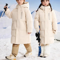 Kids Winter Down Jacket For Boy Girl Hooded Waterproof Thick Warm Teenage Girl Down Jacket 5-14 Years Kids Parka Outwear Coat