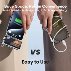 QOOVI Mini Powerbank 5000mah Built-in Cable PD 20W Portable Charger Fast Charging For iPhone 15 Samsung Xiaomi External Battery