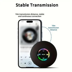 HOMEFISH 2025 New bathroom waterproof wireless LED suction Cup Mini Bluetooth speaker Portable outdoor sports stereo speakers