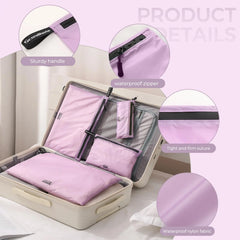 Ultralight Travel Packing Organizers Waterproof Nylon Zipper Pouch Luggage Suitcase Storage Bag for Clothes Cosmetics Toiletries