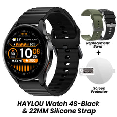 HAYLOU Watch 4S GPS Smartwatch 1.43” HD AMOLED Display 5 Satellite GPS Positioning 120+ Workout Modes Sport Fitness Smart Watch