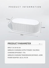 Alarm Clock Wireless Chargers Pad Phone Bedroom Lamp Night Light Desk Thermometer For iPhone 17 16 15 14 13 Fast Charging Dock
