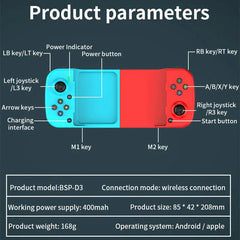 D3 Wireless Stretchable Game Controller Bluetooth 5.0 Mobile Phone Gamepad Controller For Samsung Huawei Xiaomi Android IOS