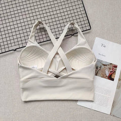 Shockproof High-Intensity Exercise Fitness Bra All-In-One Cup Running Gathered Yoga Beauty Back Breathable Sports Bra for Women
