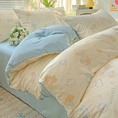2025 Washed Cotton Double Yarn Single Quilt Cover Simple Wind Ins Wind Small Floral Korean Version Duvet Skin Friendly Bedding