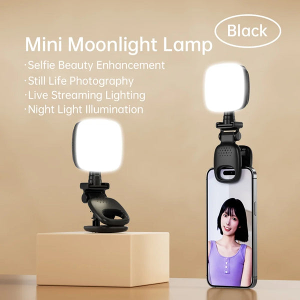 Portable LED Selfie Fill Light Photography Adjustable Brightness Mobile Led Light Clip For Phone Laptop Tablet Meeting Make Up