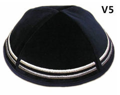 19/20CM VELVET EMBROIDERED JEWISH YARMULKE KIPPAH KIPPOT