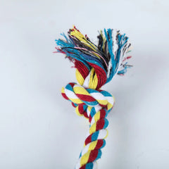 Random Color Pet Dog Toy Bite Rope Double Knot Cotton Rope Funny Cat Toy Bite Resistant and Sharp Teeth Pet Supplies Puppy Toys Pet Shop
