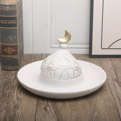 Ramadan Ornaments Resin Material Mosque Islamic Castle Statue Family Tabletop Atmosphere Decoration Architectural Style Gift