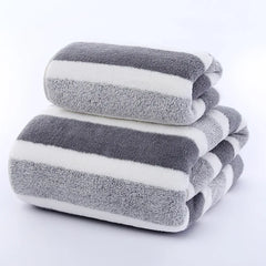 Striped Towel Set – Soft, Quick-Dry & Highly Absorbent Bath Towels