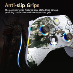 EasySMX X15 Wireless Gamepad Bluetooth Gaming Controller Compatible with PC/NS/TV/Phone/Steam RGB Hall Effect Black Myth Wukong