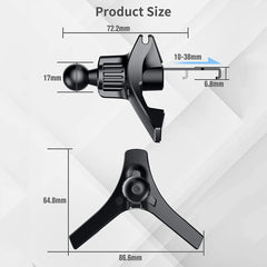 Car Air Vent Clip Cell Phone Holder Universal 17mm Ball Head Car Air Outlet Hook Clamp Accessories For Magnet Car Phone Bracket
