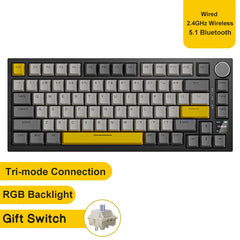 Ajazz AK820/AK820Pro Wireless/Bluetooth Mechanical Keyboard with Knob