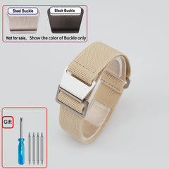 60s French Troops Parachute Bag Elastic Watch Strap 18 20mm 22mm Nylon Watchbands Man's Universal Ballistic Fabric Wristband