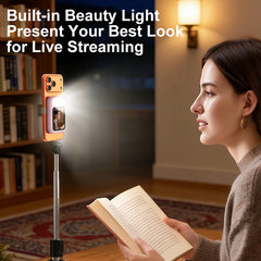 NEWEST Magnetic Selfie Monitor Screen with Fill Light Phone Back Mirroring Rear Camera For Live Stream Vlogging Video Recording