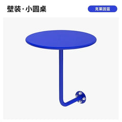 Industrial Style Against Wall Coffee Table Milk Tea Shop Wall Hanging Metal Table Space Saving Dessert Desk Red Breakfast Tables Living Room Furniture