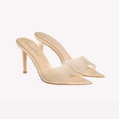 High Heels Women's Sandals Shoes 8.5cm Transparent High Heels Size 42 Summer Dress Sandals British Style High Quality