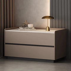 Italian Minimalist Bedside Table with Drawers Bedroom Furniture