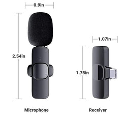 Wireless Lavalier Microphone Mini Mic for iPhone Android Live Broadcast Gaming Phone Audio Video Recording Wireless Portable Mic