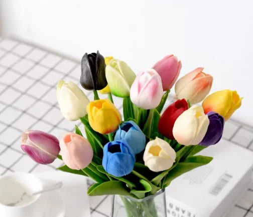 10 Real Touch Tulip Stems – Lifelike Artificial Flowers for Weddings, Home & Holiday Decor Home Decor, Plants & flowers