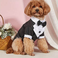 Pet Shirt Small Dog Clothes Wedding Formal Suit With Bow Tie Costume Pet Shop
 Pet Clothing