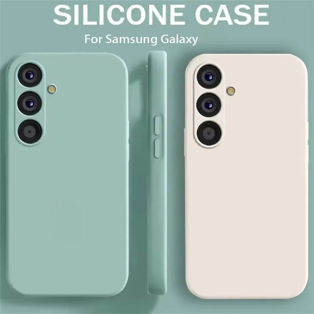 Delicate Liquid Silicone Camera Lens Protector Cases For S23 S24 S25 FE For Samsung Galaxy S23 S24 S25 S26 UItra Plus soft Cover