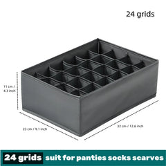 Socks & Underwear Organizer Box – Washable Drawer Storage