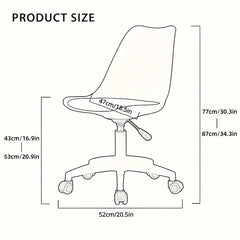 Transparent office chair, swivel chair, makeup room, rotating and lifting high stool chairs for bedroom  single chair Office Furniture