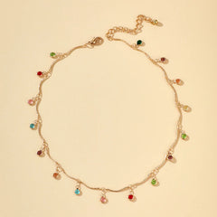 Fashion Simple Candy Color Tassel Necklace Aesthetic All-match Pendant Jewelry Choker Neck Accessories Gift Chain