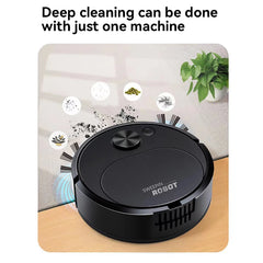 Automatic Electric Floor Vacuum Cleaner 3-in-1 1500Pa Sweeping Mop USB Rechargeable Wireless for Home And Office Use