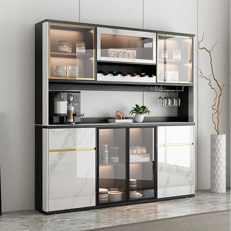 Nordic Glass Kitchen Cabinet Classic Display Decoration Luxury Kitchen Cabinet Storage Modern Szafka Kuchenna Furniture Home Kitchen & Dining Furniture