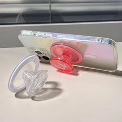 For Magsafe Magnetic Phone Grip Tok Griptok Stand For iPhone Funny Foldable Wireless Charging Holder Pink round