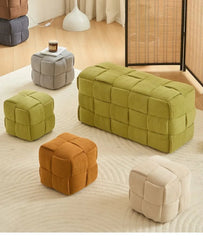 Modern Solid Wood Ottoman Bench for Entryway & Living Room