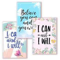 A5 Notebook Note Book Motivational Quote - I Can and I Will - Sketch Writing Blank Journal Success Notepad New Job Graduation