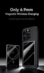 KUULAA Magnetic Power Bank 5000mAh Slim Wireless External Battery 20W Fast Charging for MagSafe Powerbank for iPhone 16 15 14 13