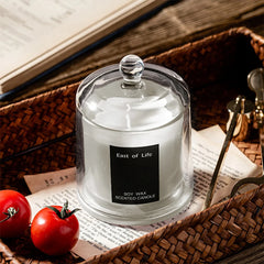 Aromatherapy candle home decoration holiday gift aromatherapy plant candle smokeless with glass cover