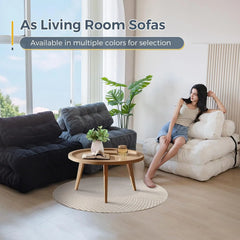 Folding Sofa Bed, Convertible Sleeper Chair with Pillow Foldable Matress, Portable Fold Out Chair Bed Comfy Floor Corner Sofa
 Lounge Living Room Furniture