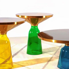 German Design Living Room Bedside Table, Sofa Side Table, Coffee Table, Indoor Round Glass, Nordic Light Luxury Coffee Table Bedroom Furniture