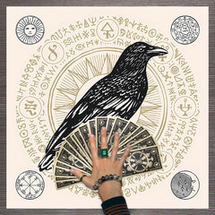 1pc Tarot card tablecloth, mysterious rune astrology altar cloth, witchcraft cabin decoration tablecloth, card game tablecloth